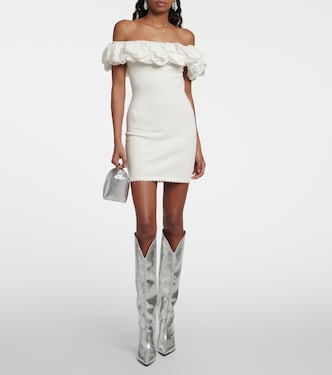 Off-shoulder ruffle-trimmed minidress | Alexandre Vauthier