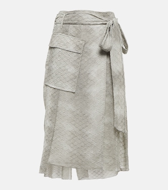 Falda wrap en crepé de seda de china | Victoria Beckham