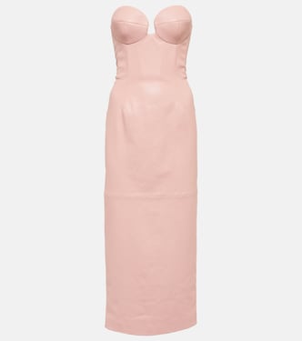 Leather bustier midi dress | Magda Butrym