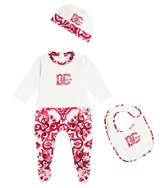 Baby - Tutina, bavaglino e berretto | Dolce&Gabbana Kids