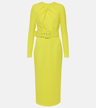 Gathered crêpe midi dress | Safiyaa