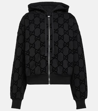 Felpa GG in cotone con cappuccio | Gucci