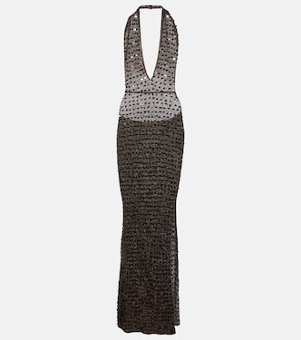 Enodia sequined halterneck maxi dress | Aya Muse