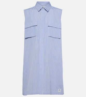 Striped cotton poplin shirt dress | Sacai