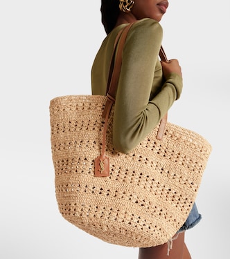 Cabas Panier Medium en raphia | Saint Laurent