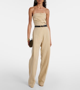 Izel strapless linen top | Tove