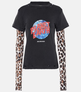 Longsleeve Planet Earth aus Jersey | Balenciaga