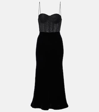 Abito bustier Ethel a pois | Rebecca Vallance