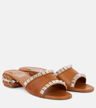 Pyramule 30 spiked leather mules | Christian Louboutin