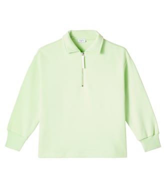 Pullover in cotone con zip  | Il Gufo