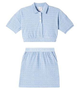 Felpa e gonna in cotone 4G | Givenchy Kids