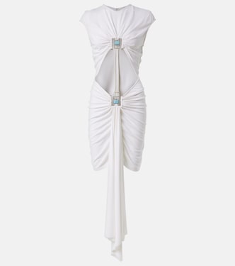 Gathered cutout jersey minidress  | Christopher Esber