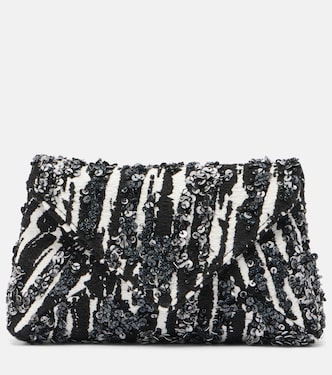 Clutch aus Jacquard mit Pailletten | Dries Van Noten