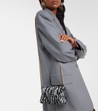 Clutch aus Jacquard mit Pailletten | Dries Van Noten