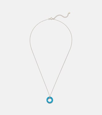 14kt gold pendant necklace with turquoise | Mateo