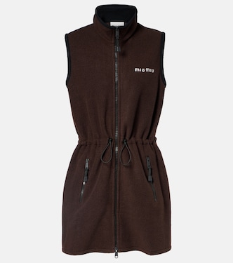 Logo fleece minidress | Miu Miu