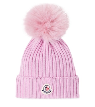 Ribbed-knit virgin wool beanie | Moncler Enfant