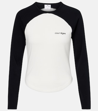 T-shirt Circle contrasté en coton | Courrèges