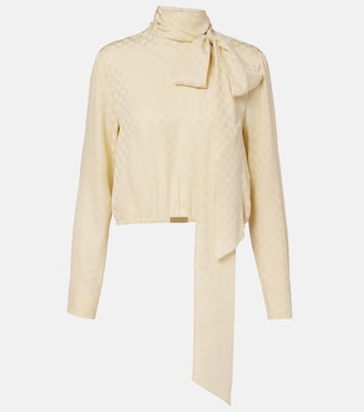 Schluppenbluse GG aus Seide | Gucci