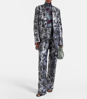 Double-breasted jacquard blazer | Dries Van Noten