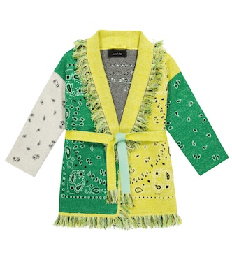 Icon jacquard cashmere and linen cardigan | Alanui Kids