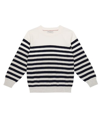 Pull rayé en coton | Brunello Cucinelli Kids