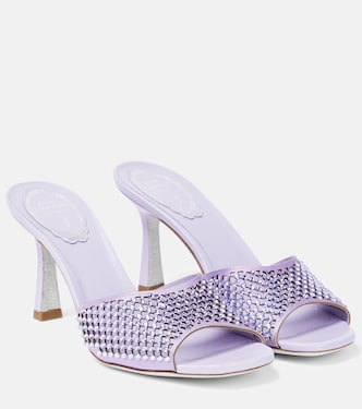 Mules en cuir à ornements | Rene Caovilla