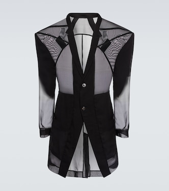 Chaqueta con paneles semitransparente | Rick Owens