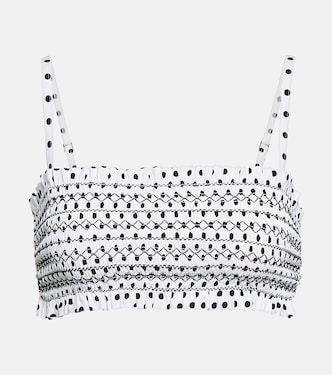 Polka-dot bandeau bikini top | Tory Burch
