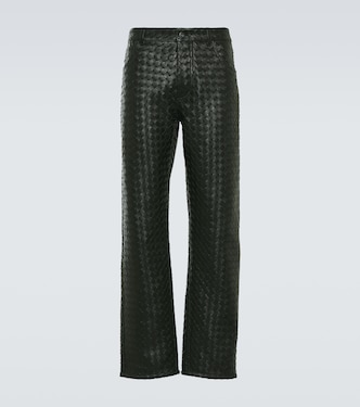 Intrecciato leather straight pants | Bottega Veneta