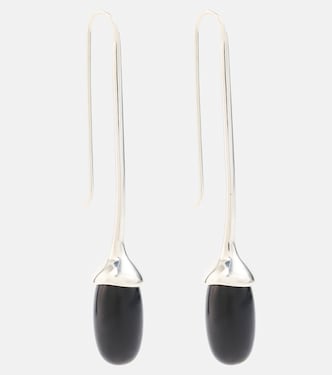 Boucles d'oreilles Long Dripping Stone en argent sterling et onyx | Sophie Buhai
