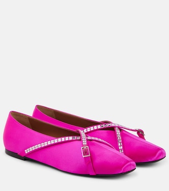 Verzierte Ballerinas Cara aus Satin | D'Accori