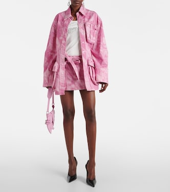 Camouflage denim cargo jacket | Blumarine