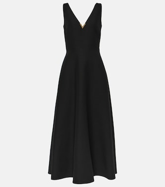 VGold Crêpe Couture midi dress | Valentino