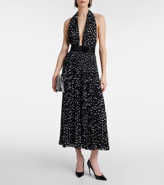 Abito midi in chiffon a pois | Dolce&Gabbana