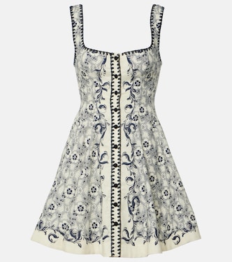 Airlie printed linen minidress | Alémais