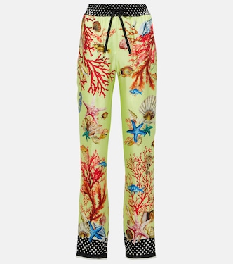 Pantalones tapered Capri de seda | Dolce&Gabbana