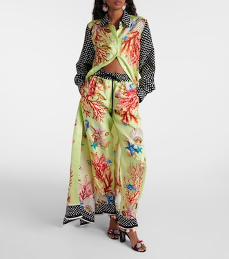 Pantaloni tapered Capri in seta | Dolce&Gabbana