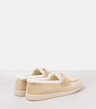 Shearling-lined suede loafers | Prada