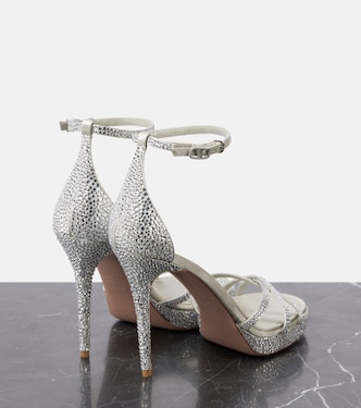 Eveninglam 115 embellished satin sandals | Valentino Garavani
