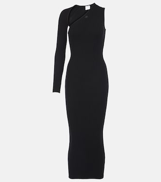 Abito midi asimmetrico in maglia a coste | Courrèges