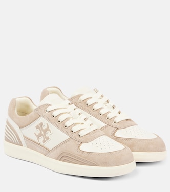 Clover Court suede and leather sneakers | Tory Burch