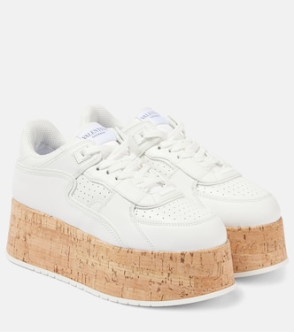 Freedots XL leather platform sneakers | Valentino Garavani