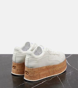 Freedots XL leather platform sneakers | Valentino Garavani