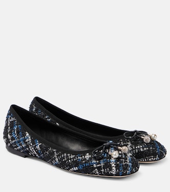 Elme tweed ballet flats | Jimmy Choo