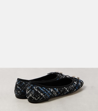 Elme tweed ballet flats | Jimmy Choo