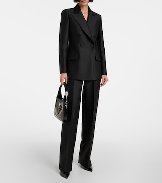 Pantaloni regular in gabardine di lana e seta | Gucci