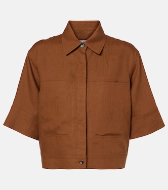 Camicia cropped in lino | Max Mara