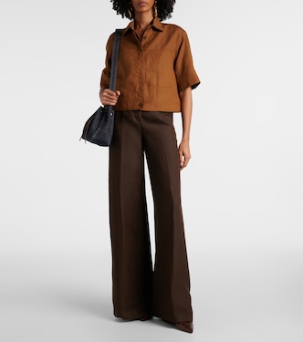 Camicia cropped in lino | Max Mara