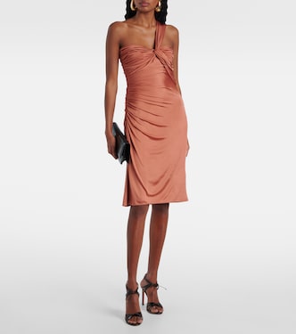Abito midi in jersey con ruches | Tom Ford